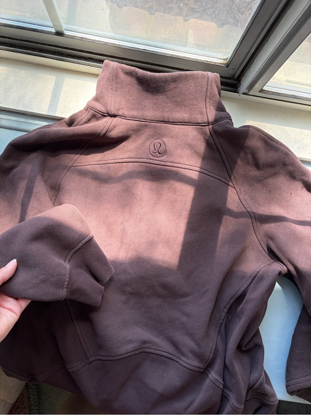 lululemon athletica Brown Cowl Neck Pullover Sweater